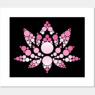 Pink Lotus Flower Abstract Posters and Art